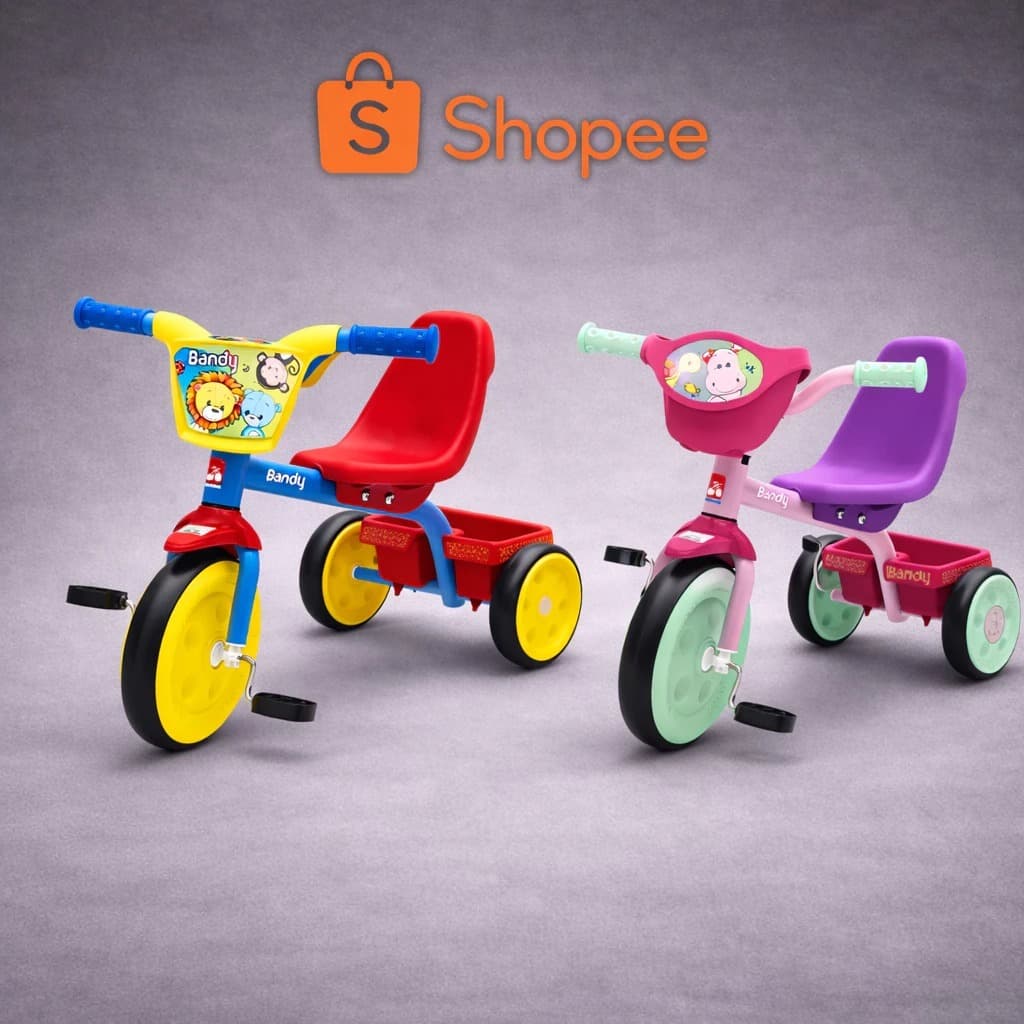 Triciclo Bandy Bandeirante: Amarelo e Rosa