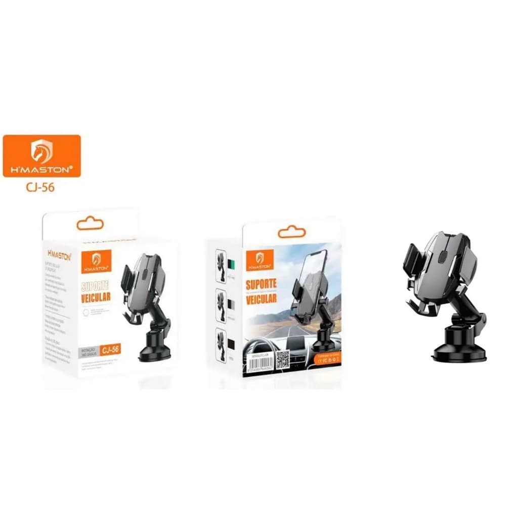 Suporte Veicular H'maston Cj-56 Painel Ventosa 360°