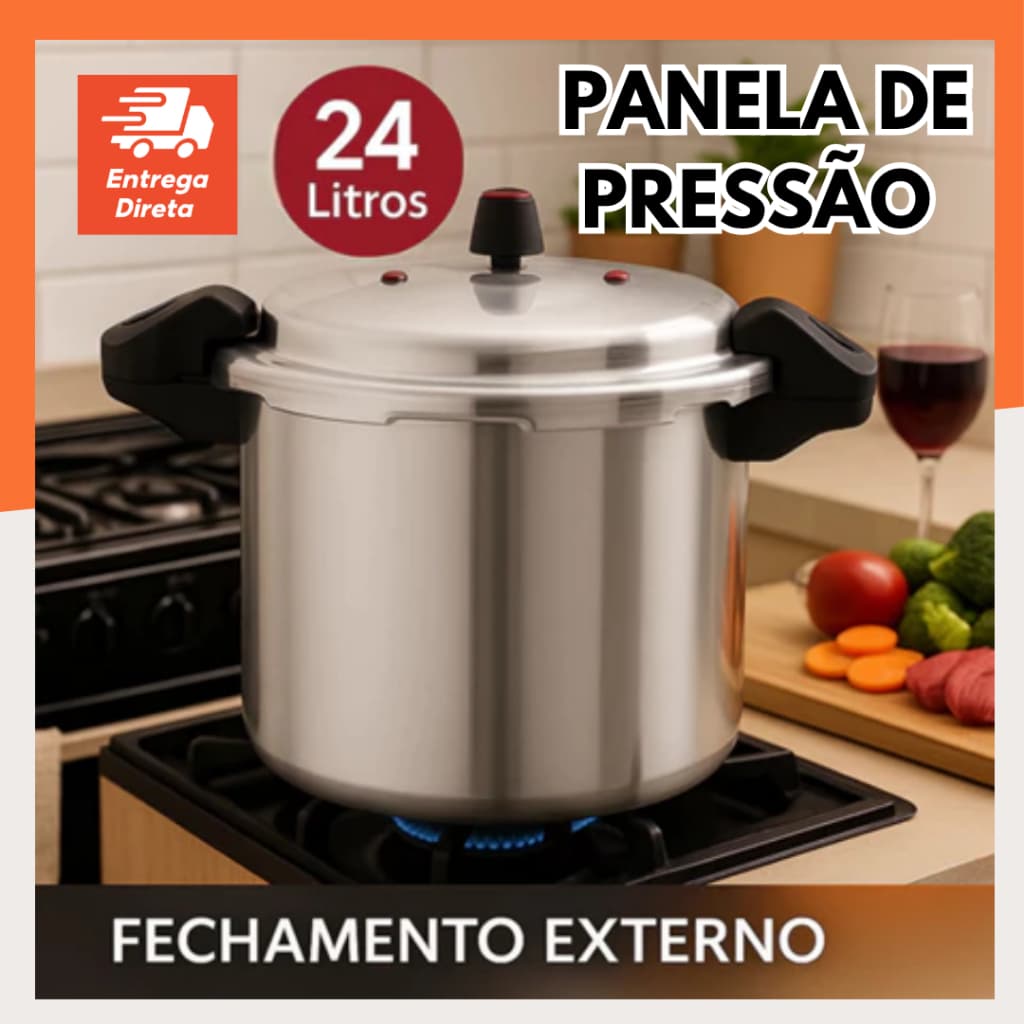 Panela Pressão Grande Porção Cozinhar Feijoada Refeições Restaurante