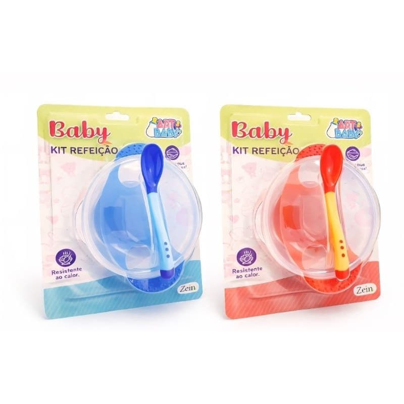 Kit Refeição Prato ventosa + Colher