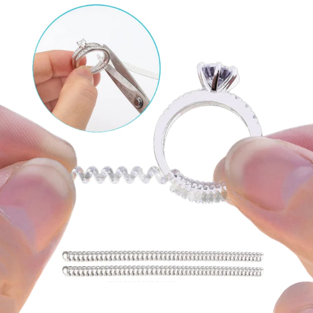 Ajustador Anel Aliança Transparente Universal Redutor Discreto Silicone Regulador
