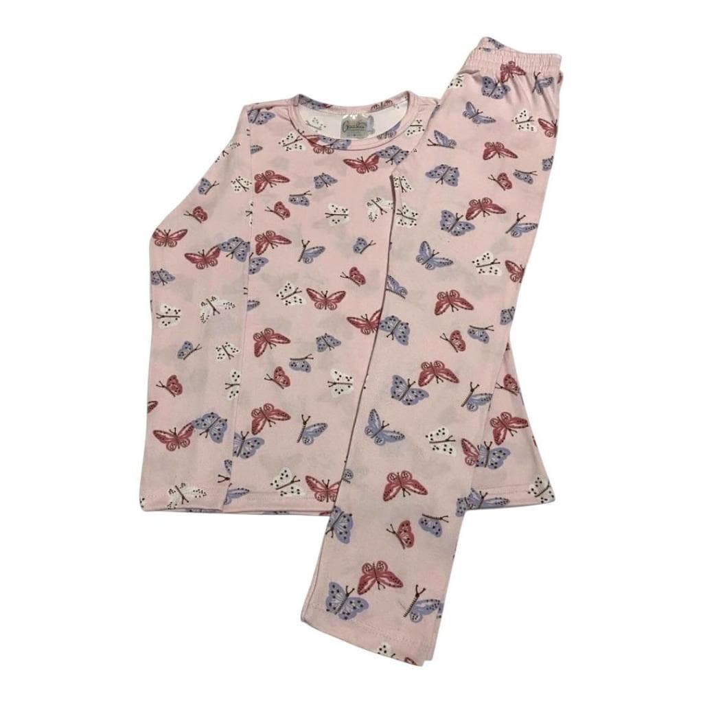 Conjunto Pijama de Menina Manga Longa mais Calça Roupa Infantil