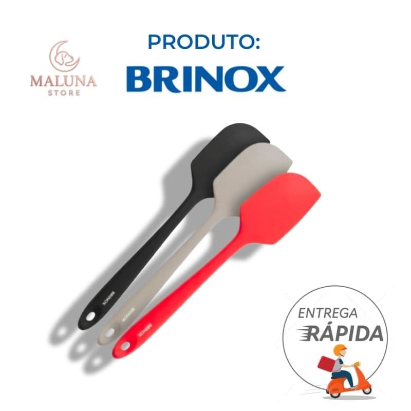 Espátula Pão Duro Silicone Brinox Ultra 29cm - Resistente ao calor