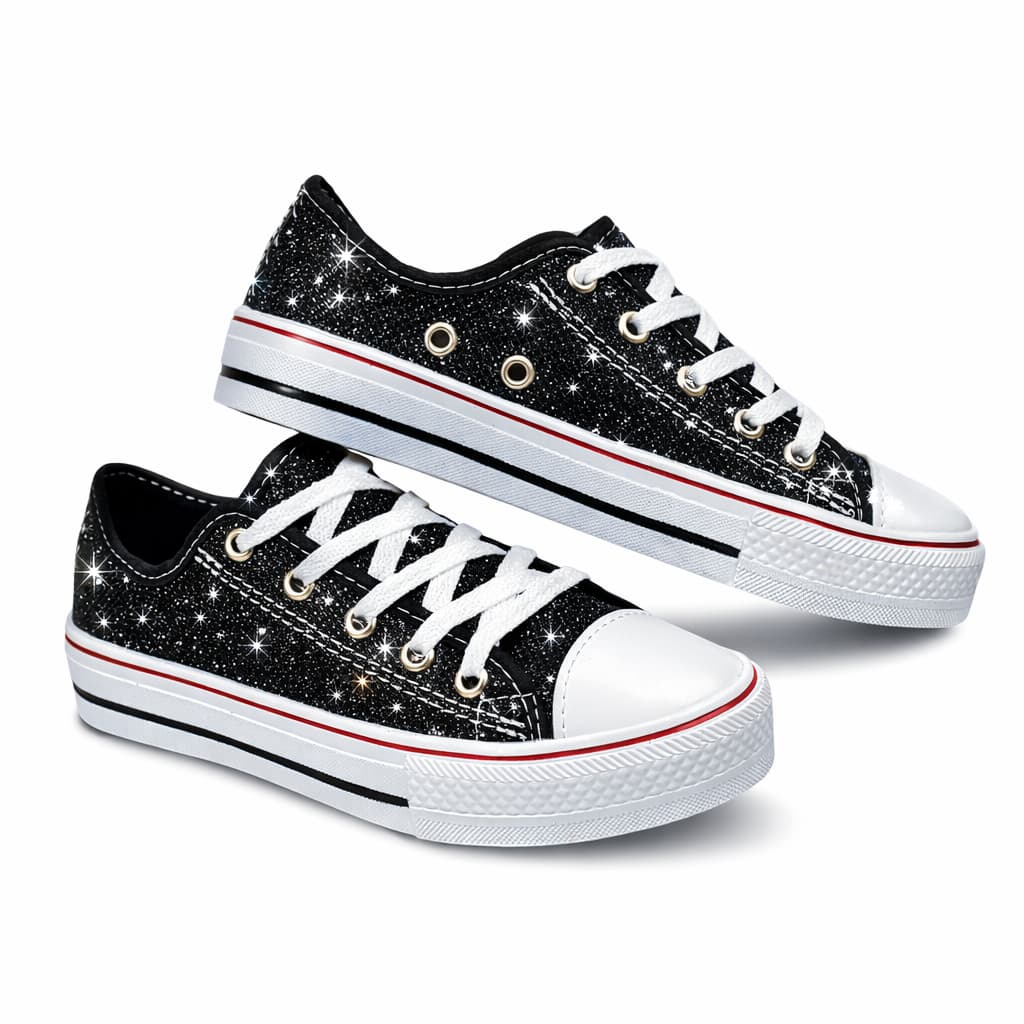 Tênis Infantil Menina Star Casual Com Brilho Lançamento confortavel moda