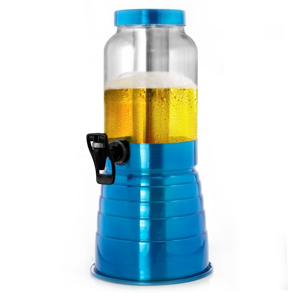 Torre De Chopp Chopeira Cervejeira Vidro 2.2 Litros Azul
