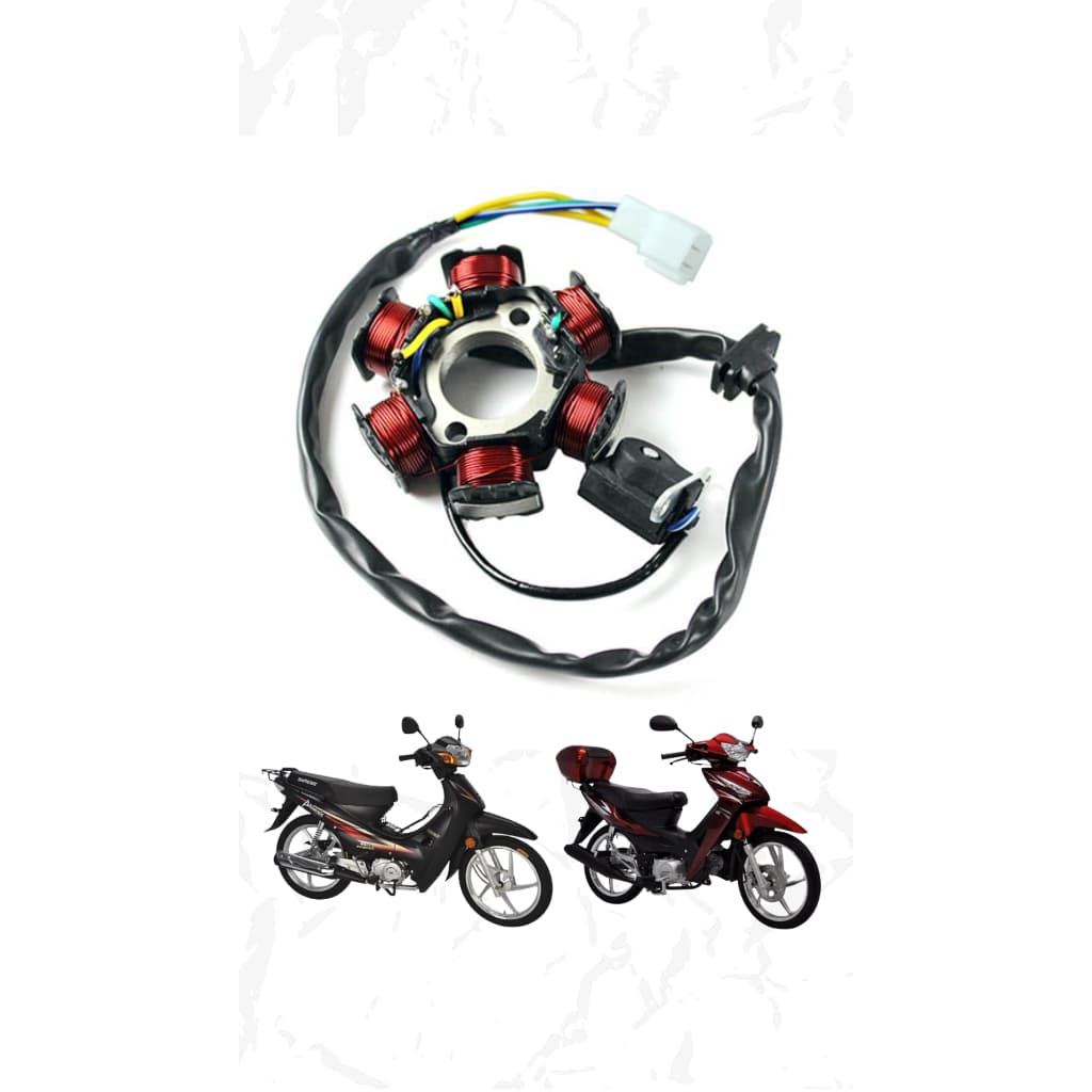 ESTATOR BOBINA MAGNETO PULSO COMPLETO 6 BOBINAS SHINERAY XY50Q SMART 50 PHOENIX 50 GOLD