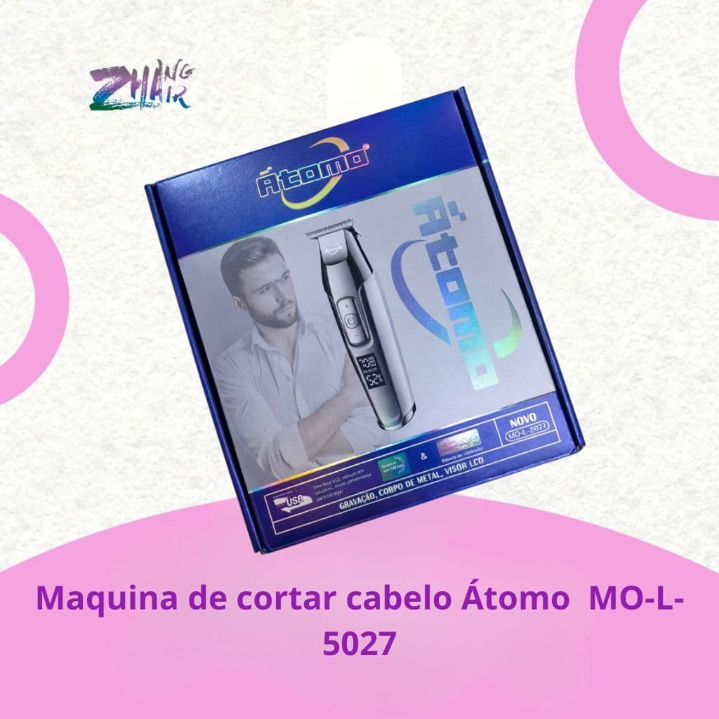 Maquina de cortar cabelo Átomo  MO-L- 5027 Aparador de Cabelo Elétrico Profissional