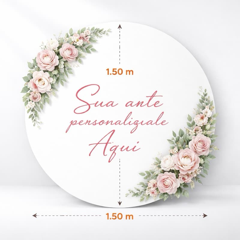 Painel Redondo 1,50 x 1,50 Personalizado – Sua Arte Aqui
