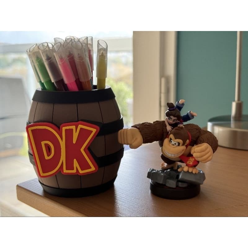 barril Donkey Kong porta canetas