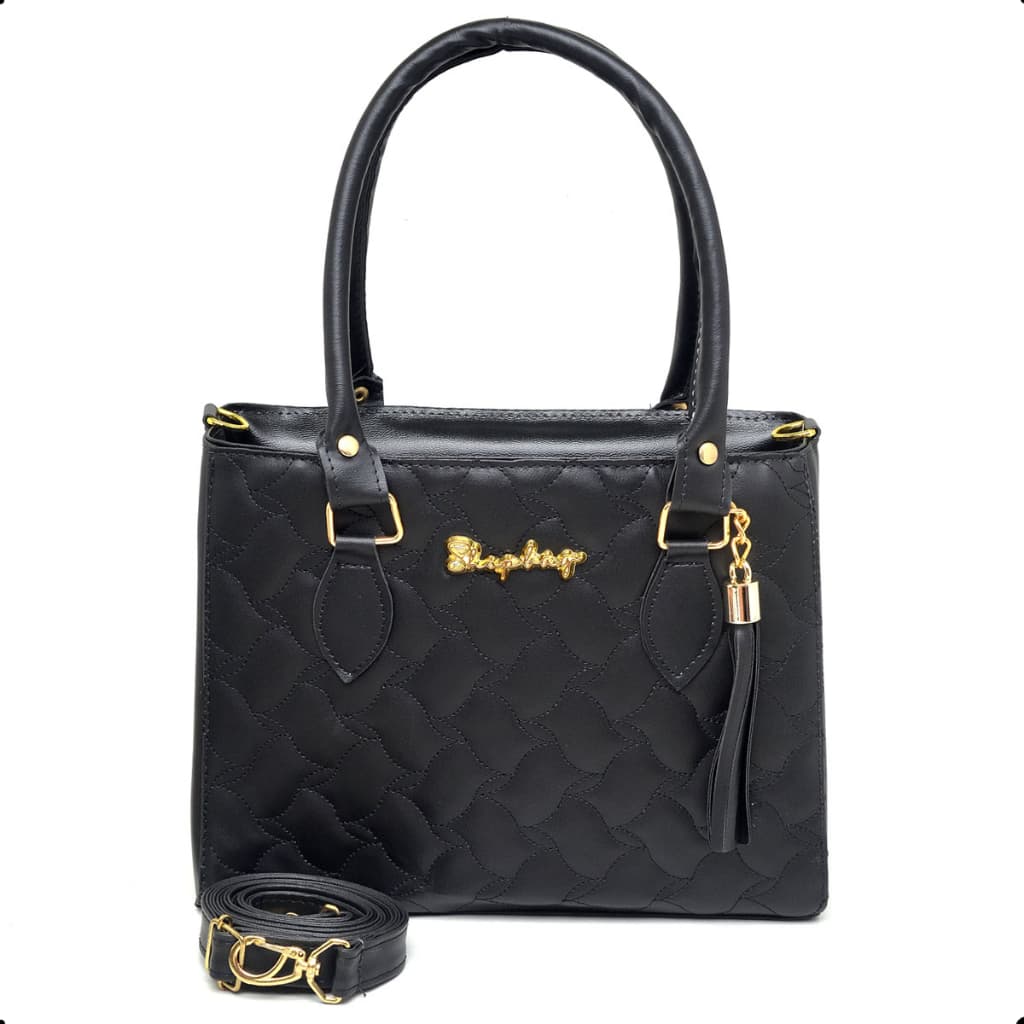 Bolsa Feminina Tote Luxo Matelassê Alça Dupla + Transversal Ajustável Couro Sintético Elegante
