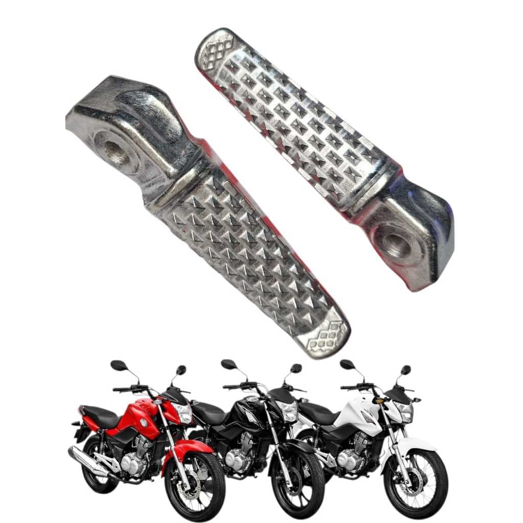 Par Pedaleira Traseira CG Fan Titan Cargo 160 2025 Pedal De Apoio Garupa.