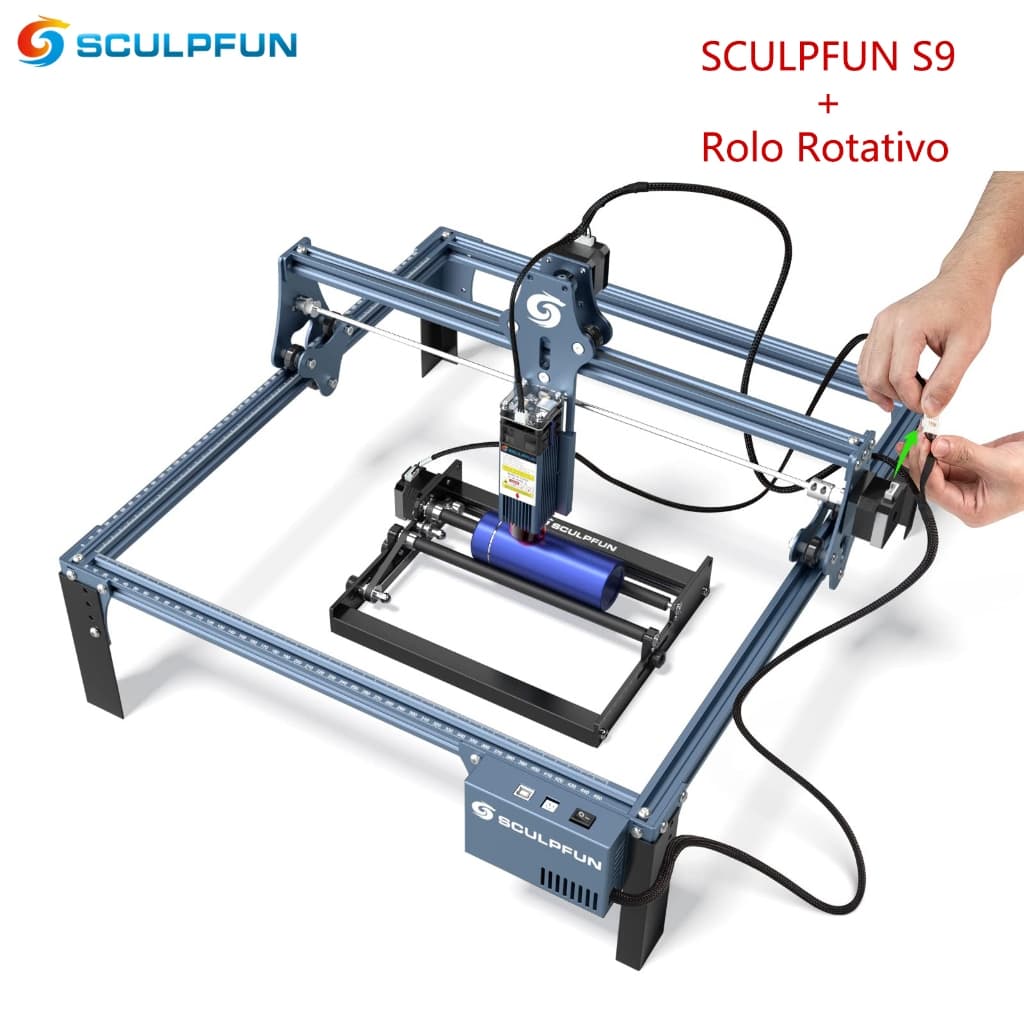 SCULPFUN S9 Máquina De Gravadora Laser + Rolo 360° Entrega Local