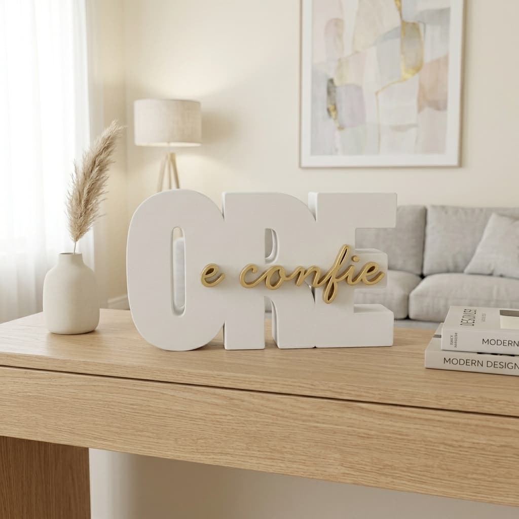 Letreiro Decorativo Inspiração Moderna para Mesa
