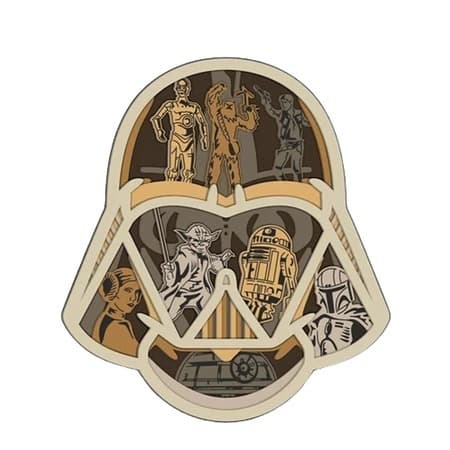 Capacete decorativo Darth Vader STAR WARS - 6 CAMADAS em MDF