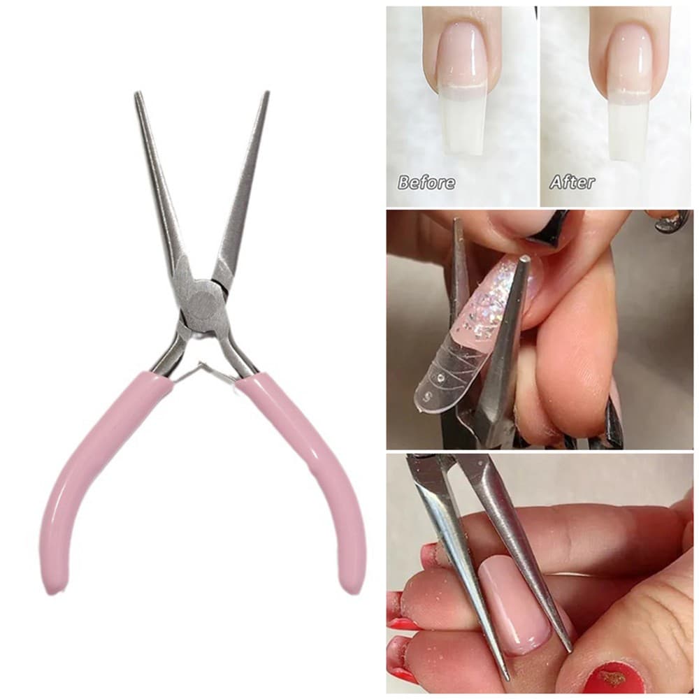Alicate Curvatura C Unha De Gel Acrigel Fibra De Vidro Profissional Pinça Pressão Pronto Entrega