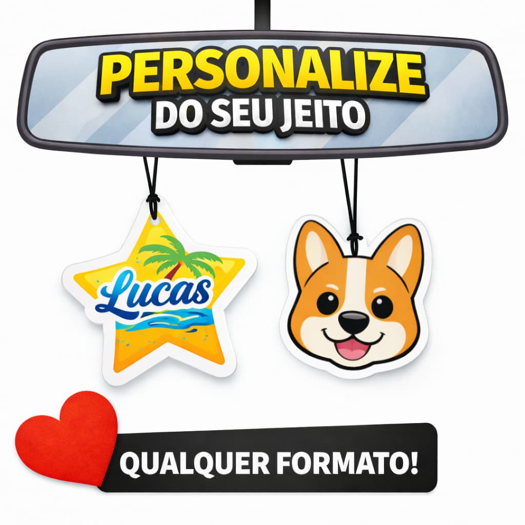 1x Cheirinho de Carro PERSONALIZADO Odorizador Automotivo ( Tipo o pinheiro ) Presente Lembrancinha