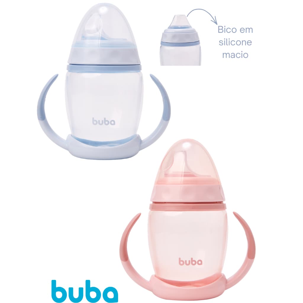 Copo de Treinamento Buba Com Alça Removível  Infantil +6meses 250ml Novidade