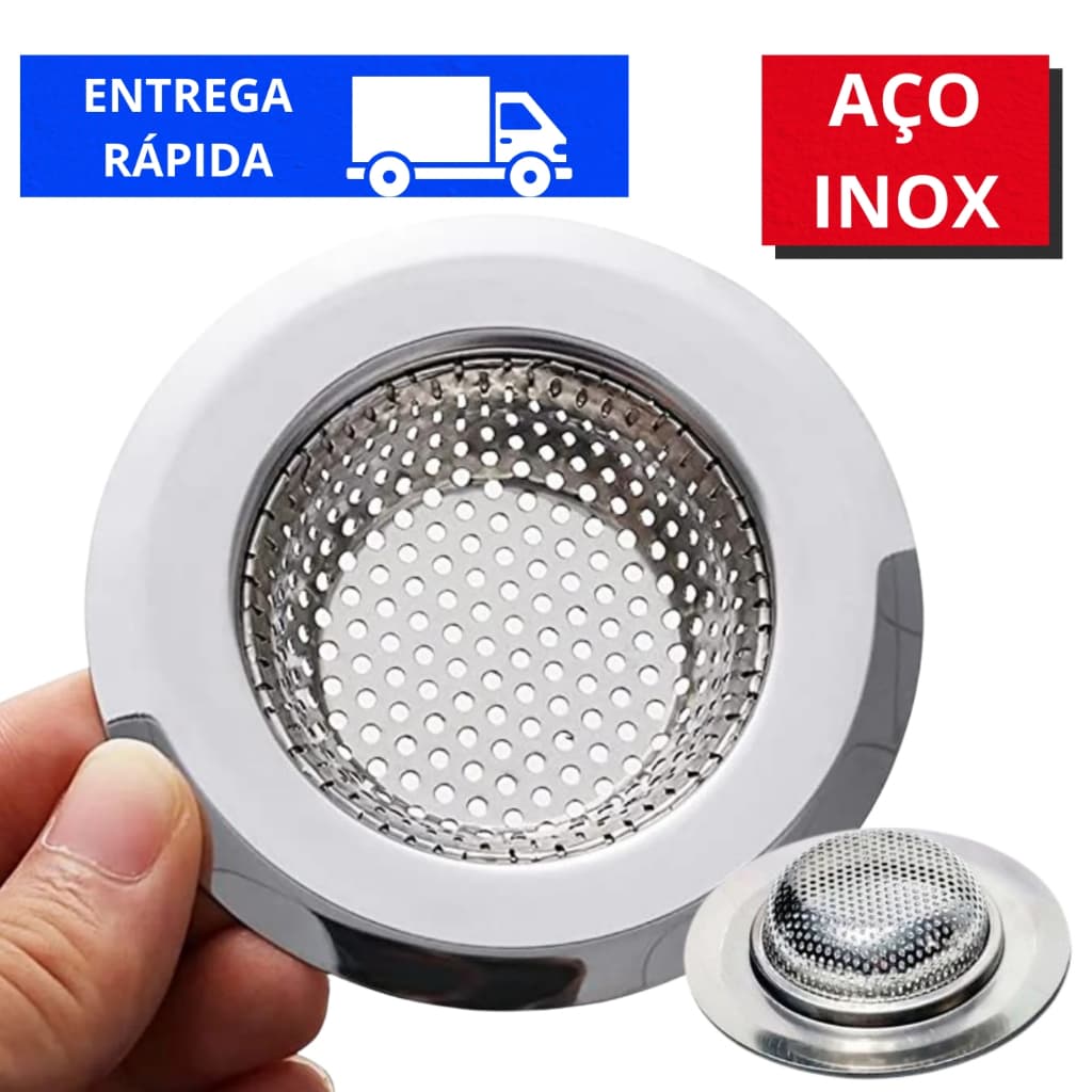 Ralinho De Pia Cozinha Em Inox 7cm 9 cm 11 cm Ralo Para Pia Prime Inoxidável Higiênico