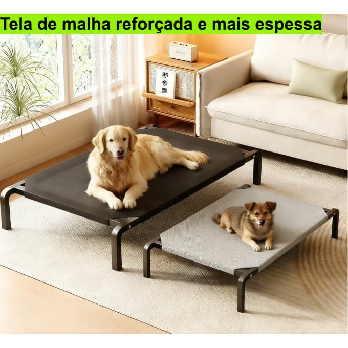Grande Cama Suspensa OU tela de malha para a cama Para animal  Estrutura de Aço Resistente Tecido Respirável Lavável