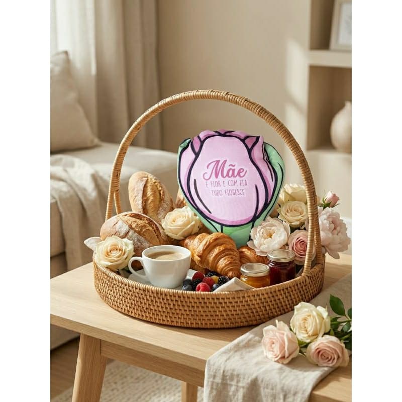 5 Almofadinha tulipa para dia das mães para decoração