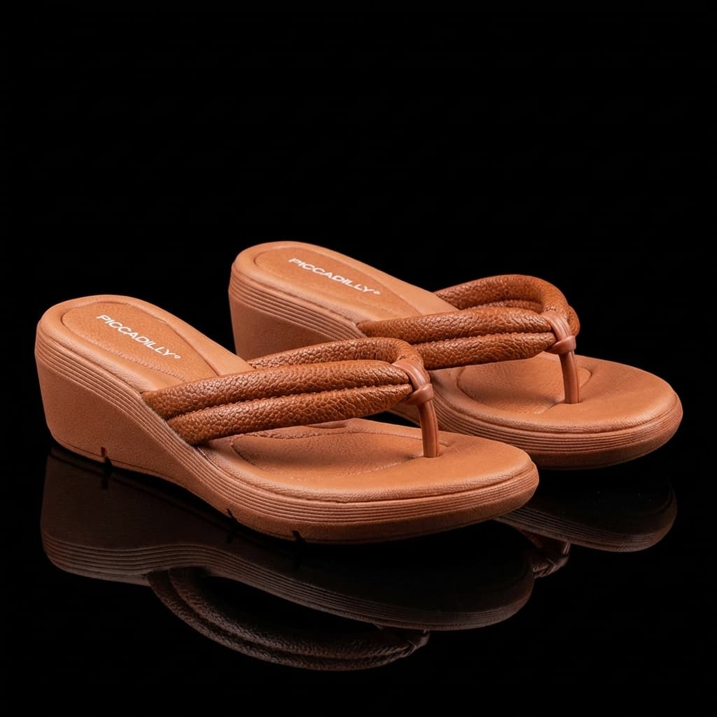 Chinelo Ortopédico Piccadilly com Saltinho Anabela Indicado para Fascite Esporão Diabetes Ultraleve