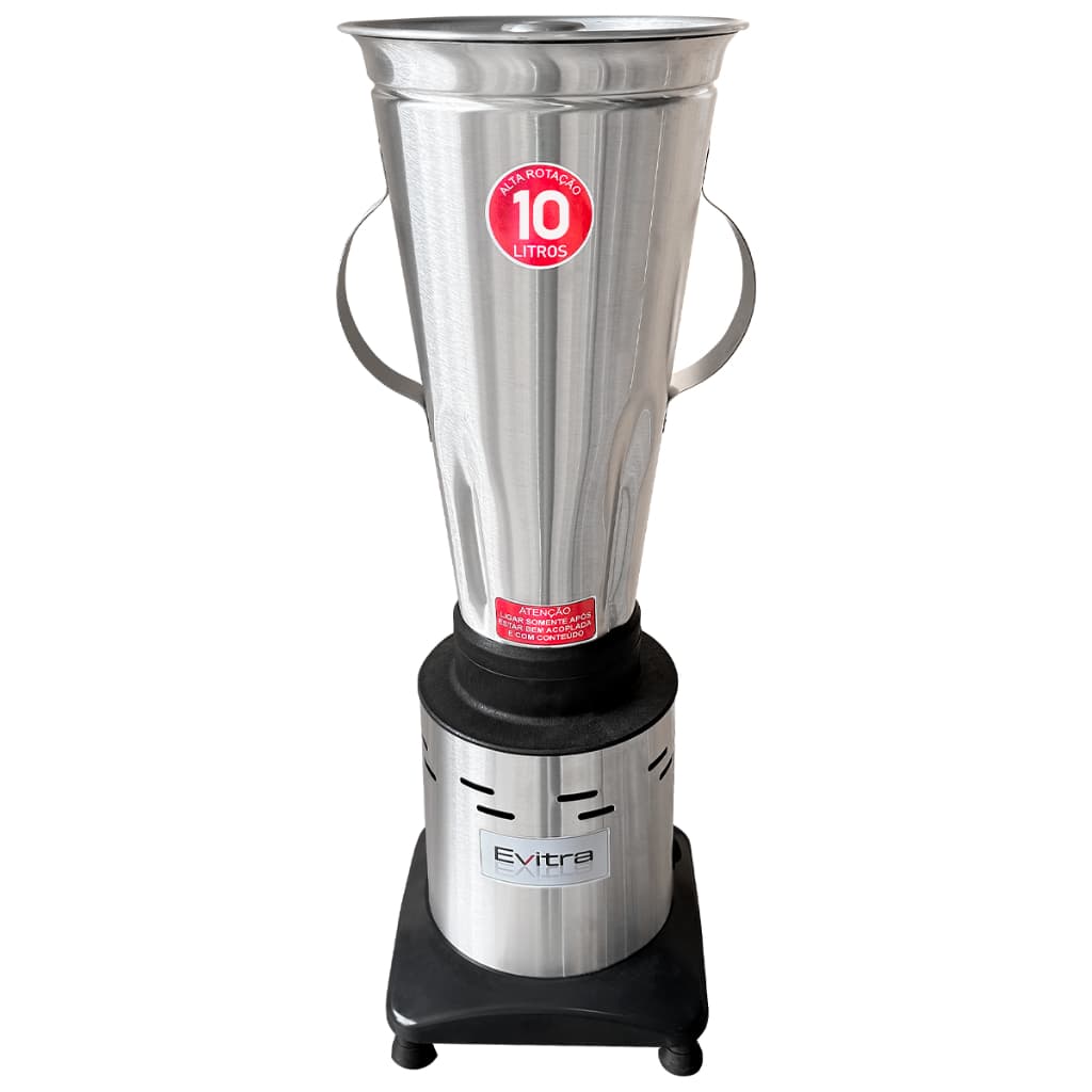 Liquidificador Alta Rotação 10 Litros 1400w Profissional Industrial Em Inox para Sucos Shakes Caldos