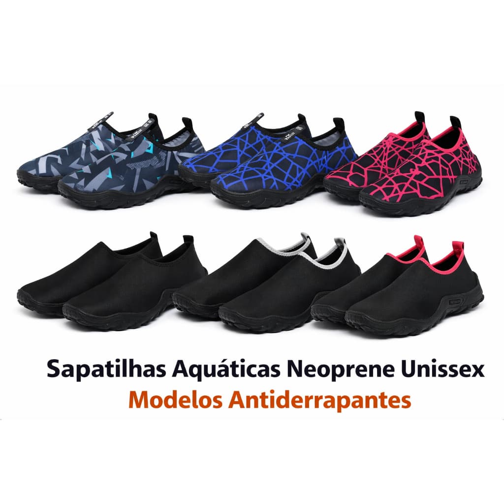 Sapatilha Aquática Antiderrapante Unissex Confortável Secagem Rápida Praia Piscina Promoção Vários Modelos
