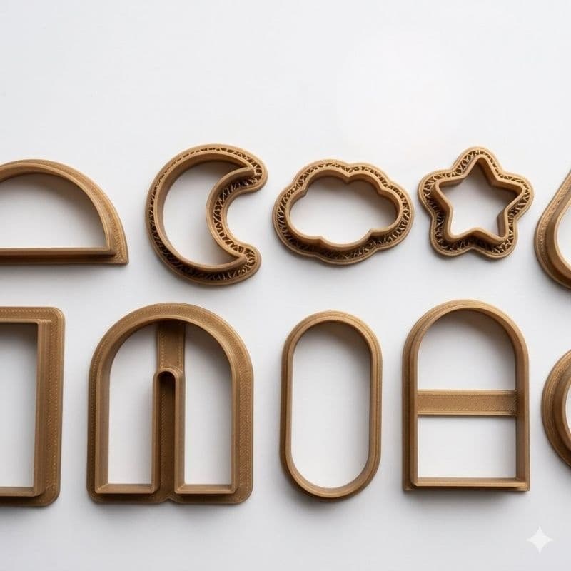 Kit Cortadores para Argila – Formas Geométricas e Criativas – Biscuit, Cerâmica e Polymer Clay