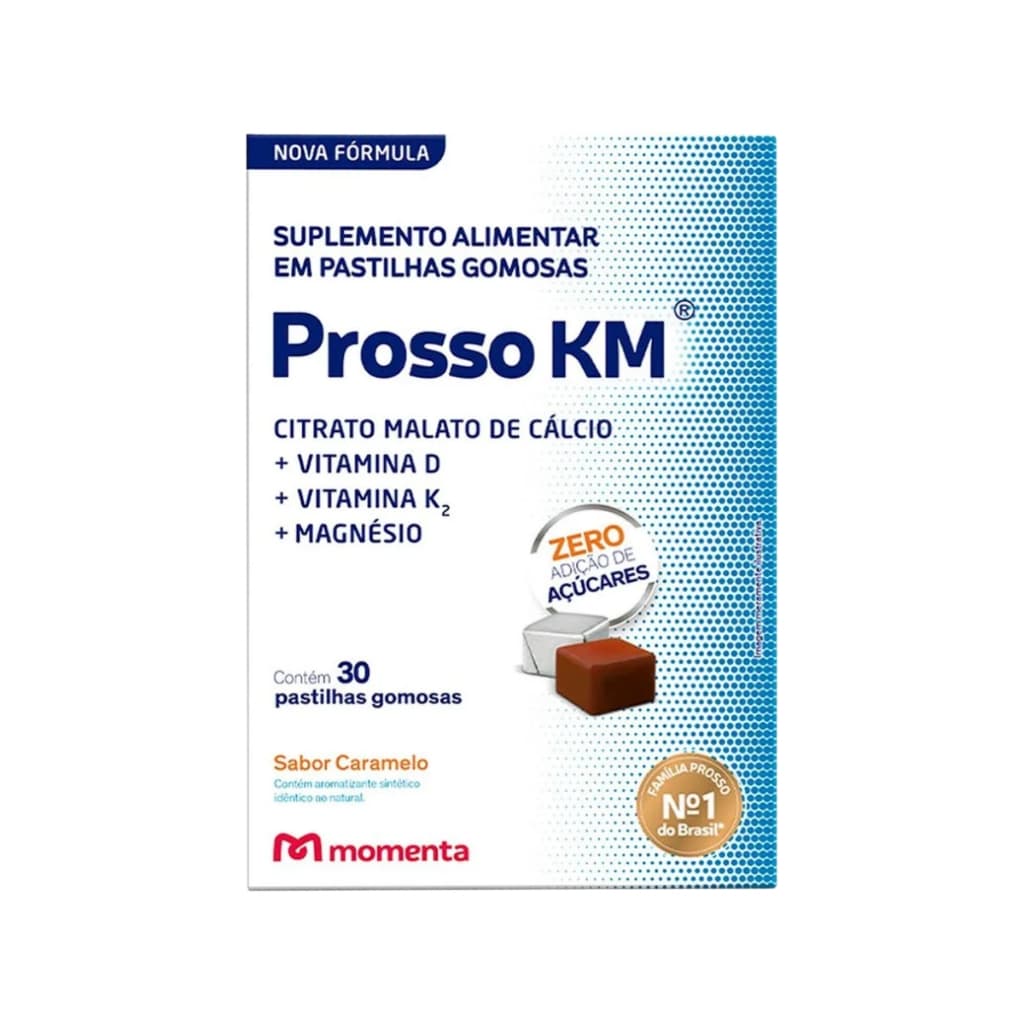 Suplemento Prosso KM Sabor Caramelo - 30 Tabeletes Mastigáveis