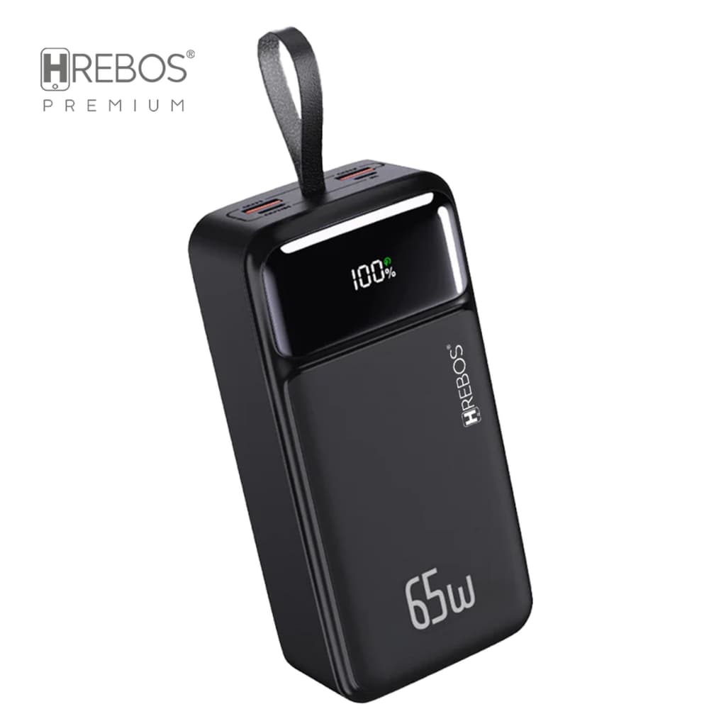 Power Bank 30000mAh 65W Carregador Portátil Carga Rápida Turbo