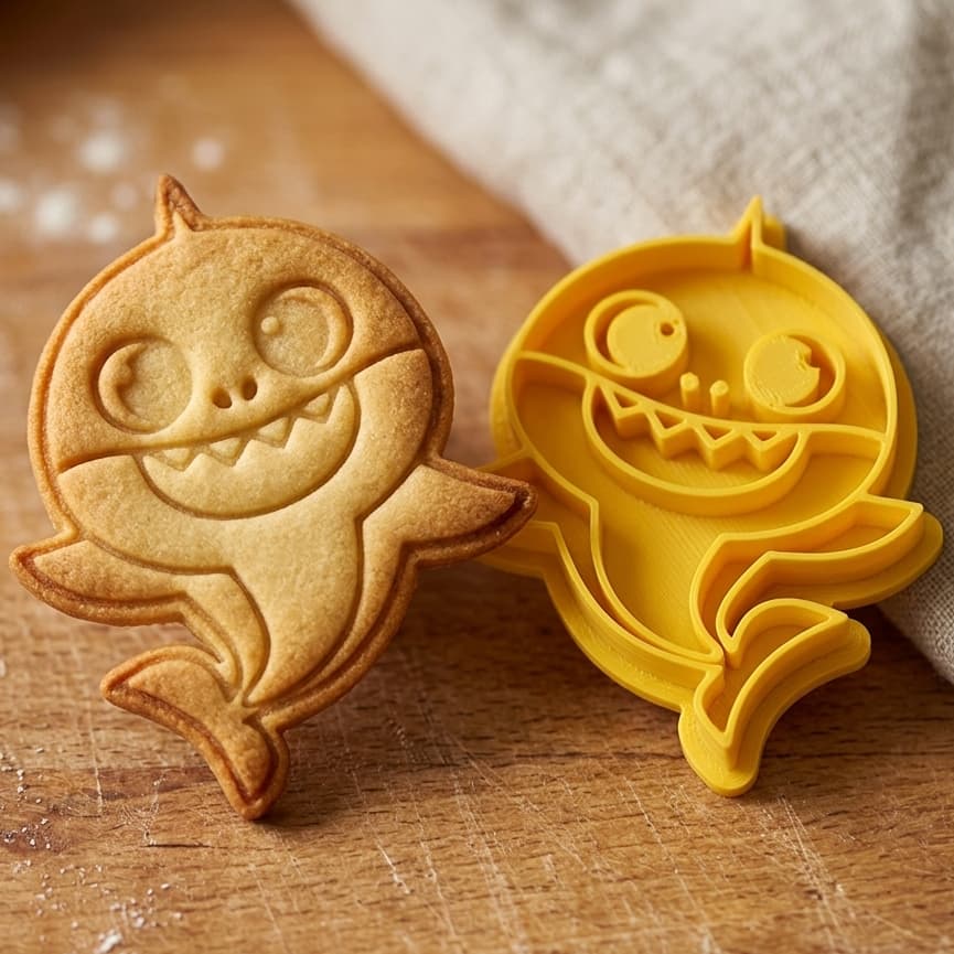 Cortador de Massas e Biscoitos Baby Shark - Confeitaria Infantil