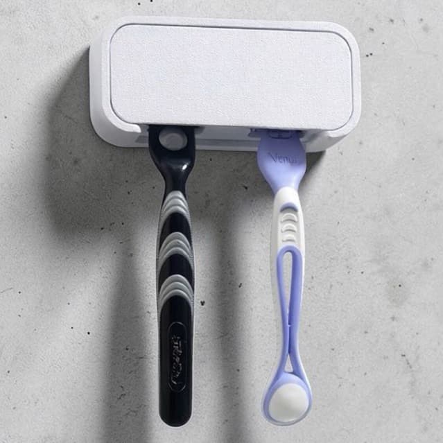 Suporte para Gilete Barbeador Prestobarba Organize Seu Banheiro Higiênico sem Furos