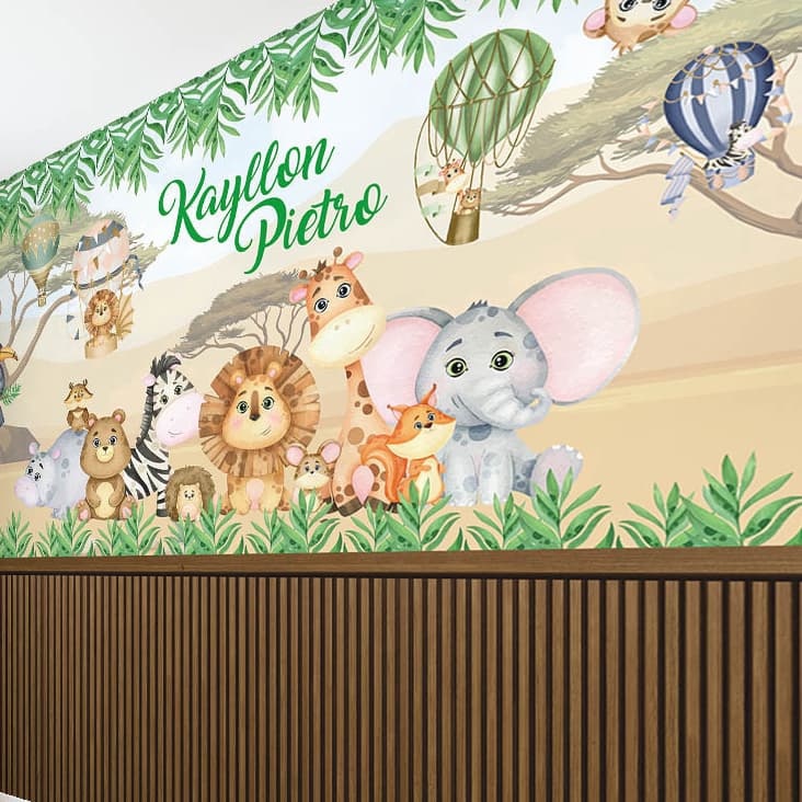 Papel de Parede Safari Quarto Bebê