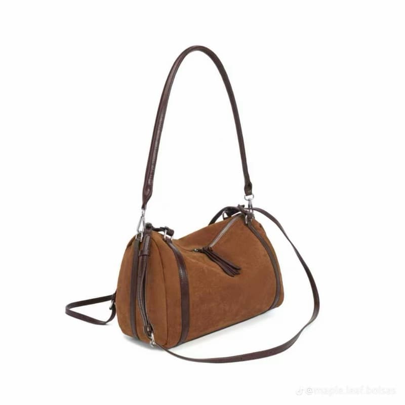 BOLSA EM COURO CAMURÇA bolsa na moda novidade 2026