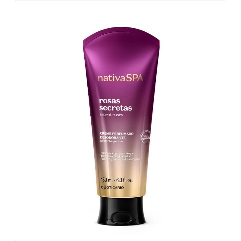 O Boticário Nativa Spa Creme Perfumado Rosas Secretas 180ml Original