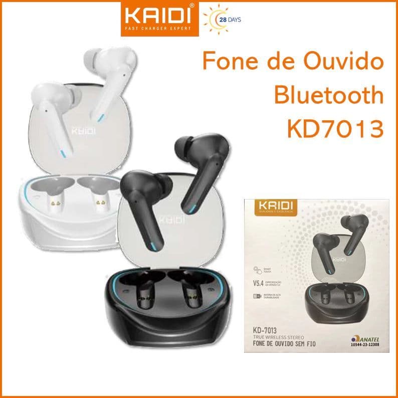 Fone De Ouvido Bluetooth Kaidi Kd-7013 Tws Sem Fio Ipx4