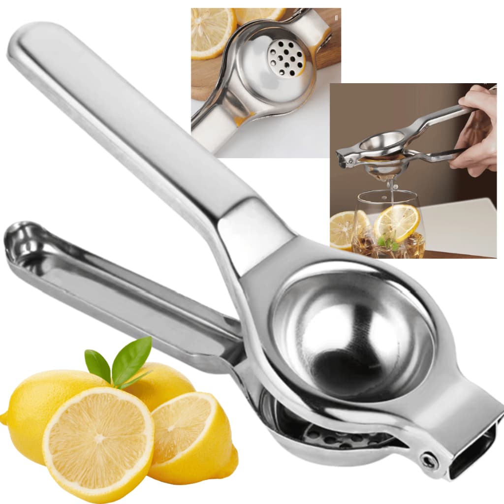 Espremedor De Limão Inox Manual Fácil De Usar Suco Copo Limonada Laranja Fruta Espremer Caipirinha