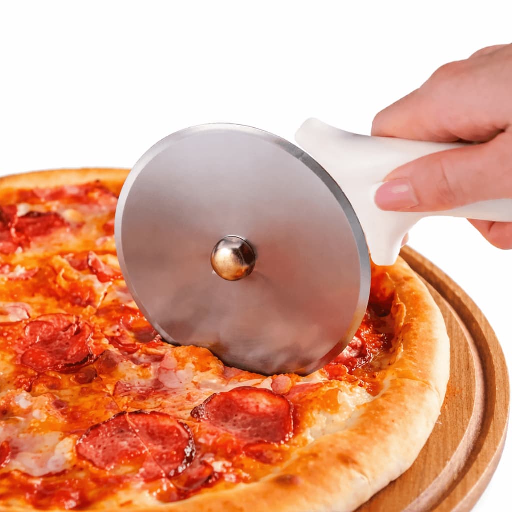 Cortador Fatiador de Pizza Massa Carretilha Profissional Aço