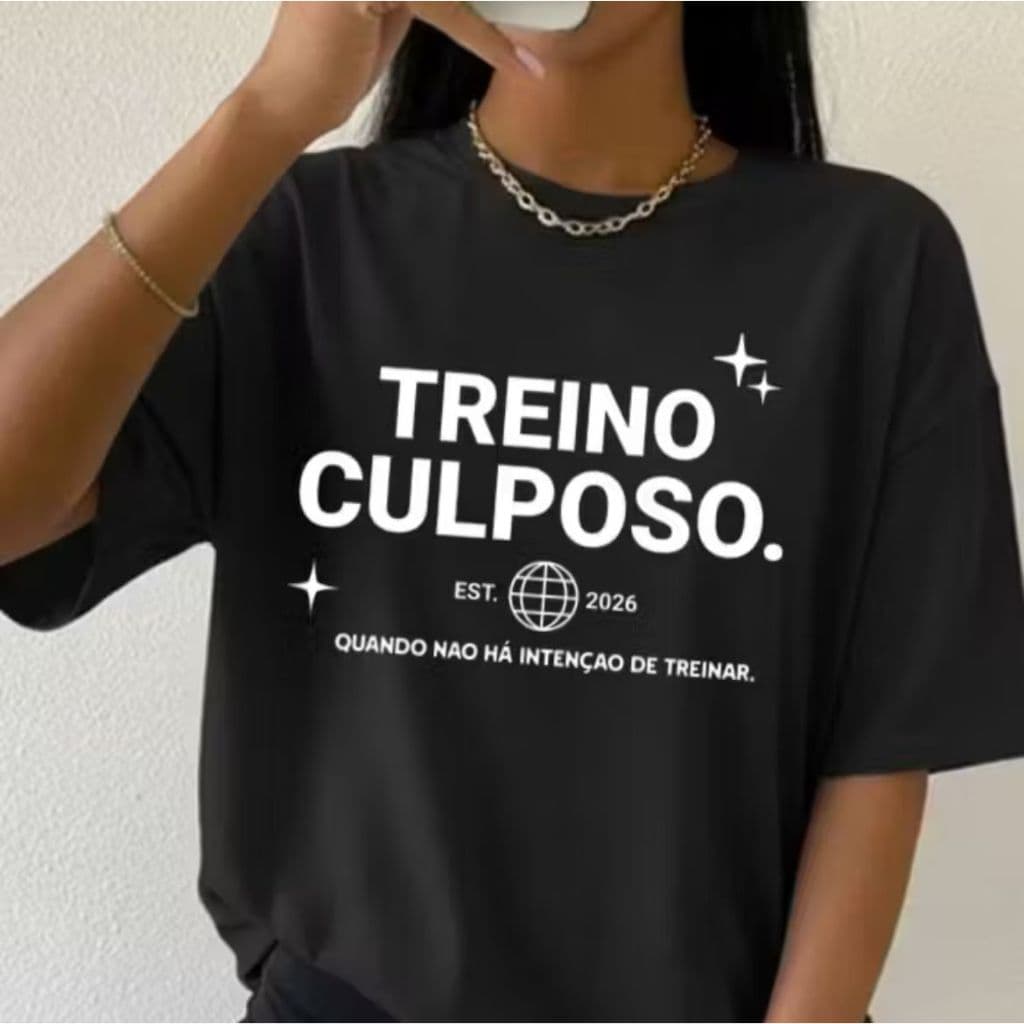 Camiseta Camisa Tshirt Treino Culposo Versão 2026 Academia Musculação Fitness Oversized Envio Imediato