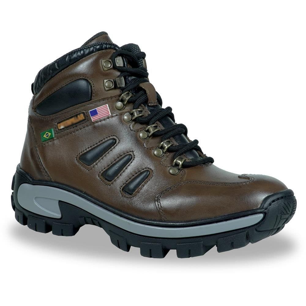 Bota Coturno Caterpillar Em Couro Legitimo E Palmilha Gel Ortopédica