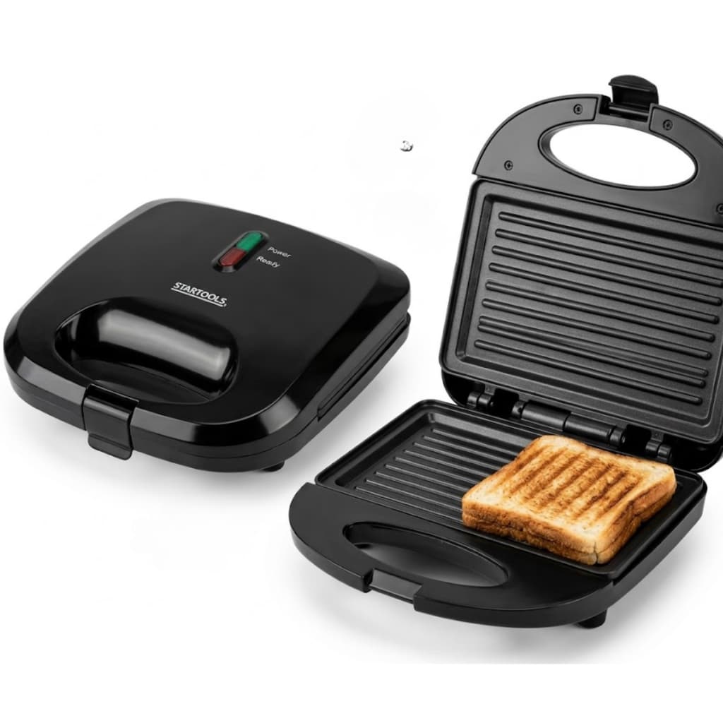 Sanduicheira Grill Prensa Dupla Antiaderente 750W Elétrica Rápida Cozinha Prática Startools