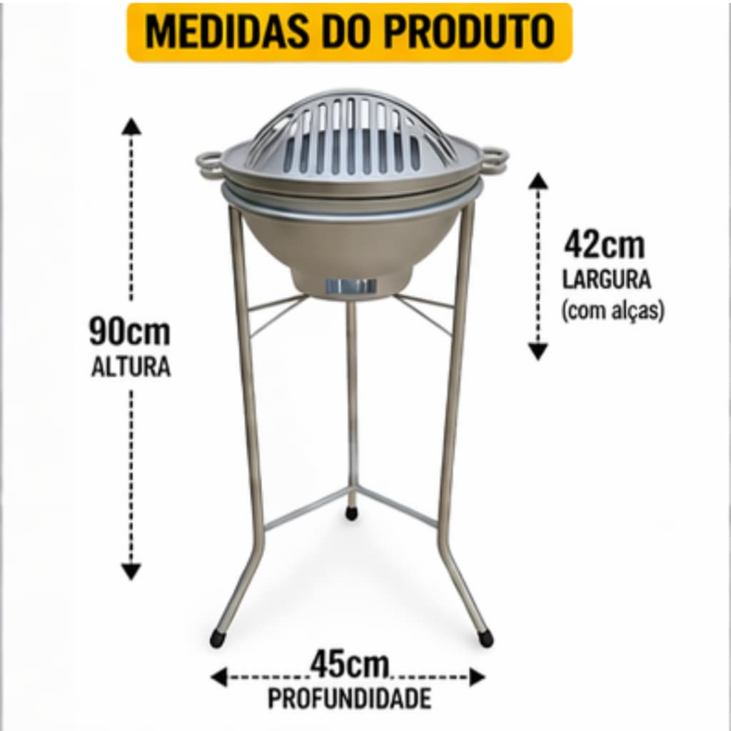 Suporte Base Gengiskan Md 90cm Aço Reforçado Portátil Pesca