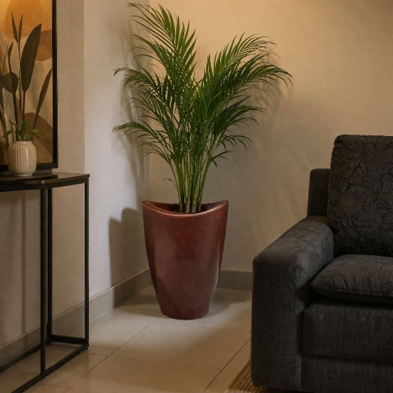 Vaso de planta Vasart Copacabana 40cm proteção solar garantia e qualidade #vaso #planta #decoração #marrom #interiores