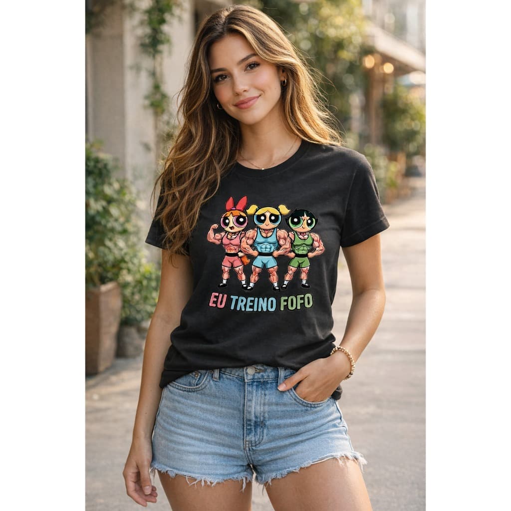 Camisetas Treino Fofo Academia ESCOLHA VARIAÇÃO estilo Vários modelos 100% Poliester