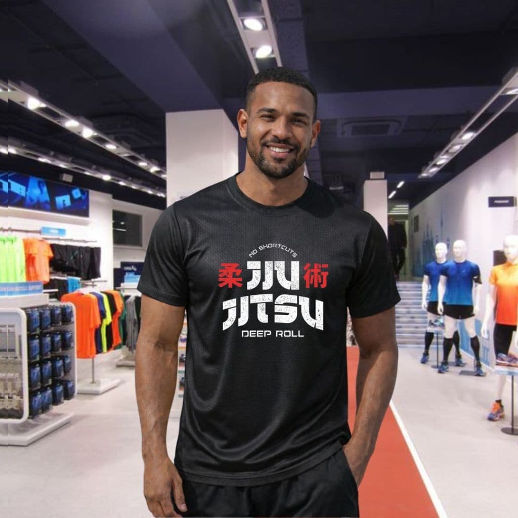 Camiseta Dry Fit Para Treino Academia Camisa Jiu Jitsu Deep Roll