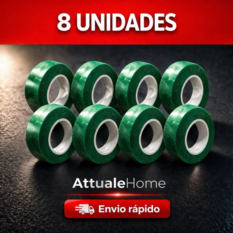 Rolos de Fita Dupla Face 1 a 8 - Dupla Face Para Parede - Fita Adesiva Fixa Extra Forte Transparente