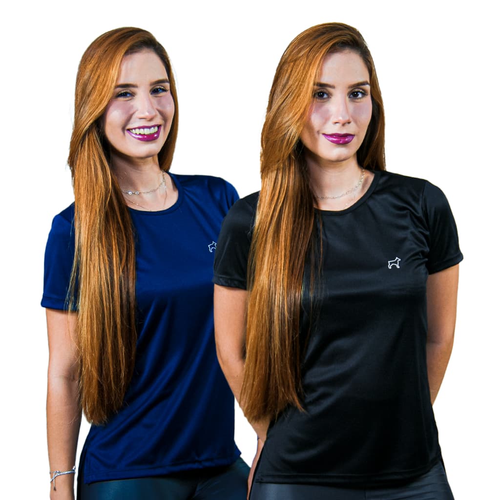 Kit 2 Camisetas Dry Fit Parvori Feminina Sobre Legging Tapa Bumbum - Academia Treino Esportes