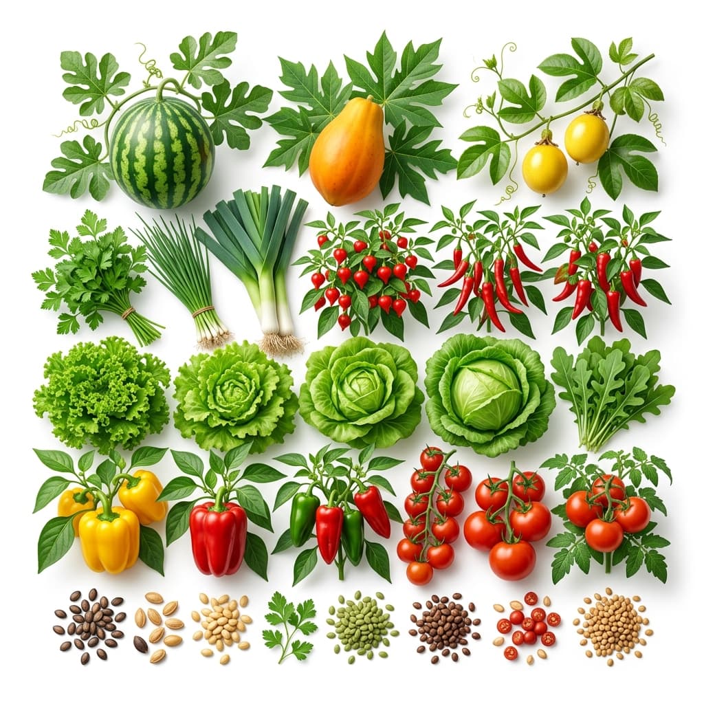 Sementes de Legumes, Frutas e Hortaliças 19 Tipos
