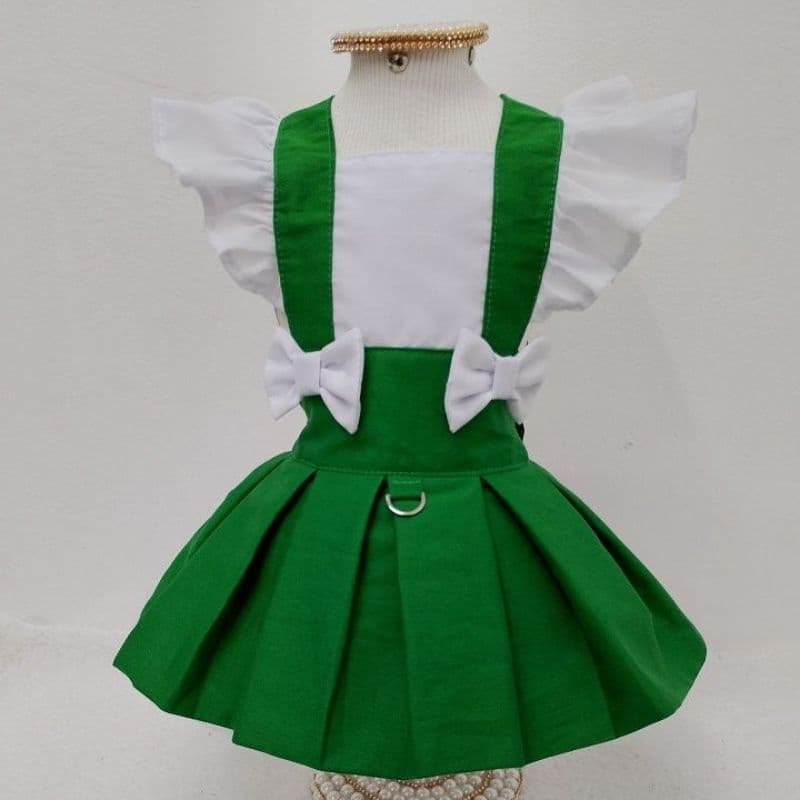 roupa para cachorro vestido pet Jardineira cachorro gotos