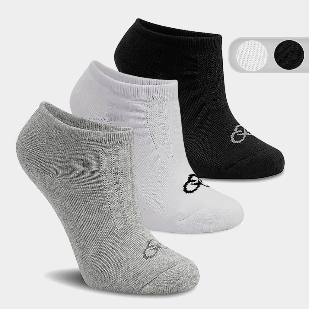 Meia Olympikus Invisivel Kit 3 Pares Soquete Unissex 26197/26199